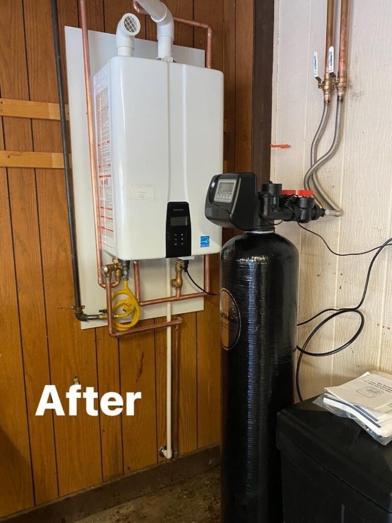 tankless water heater installation in Mesa, AZ.