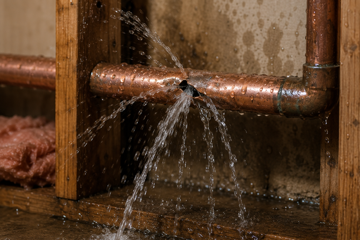 Fixed Burst Pipe water leak in showlow, az